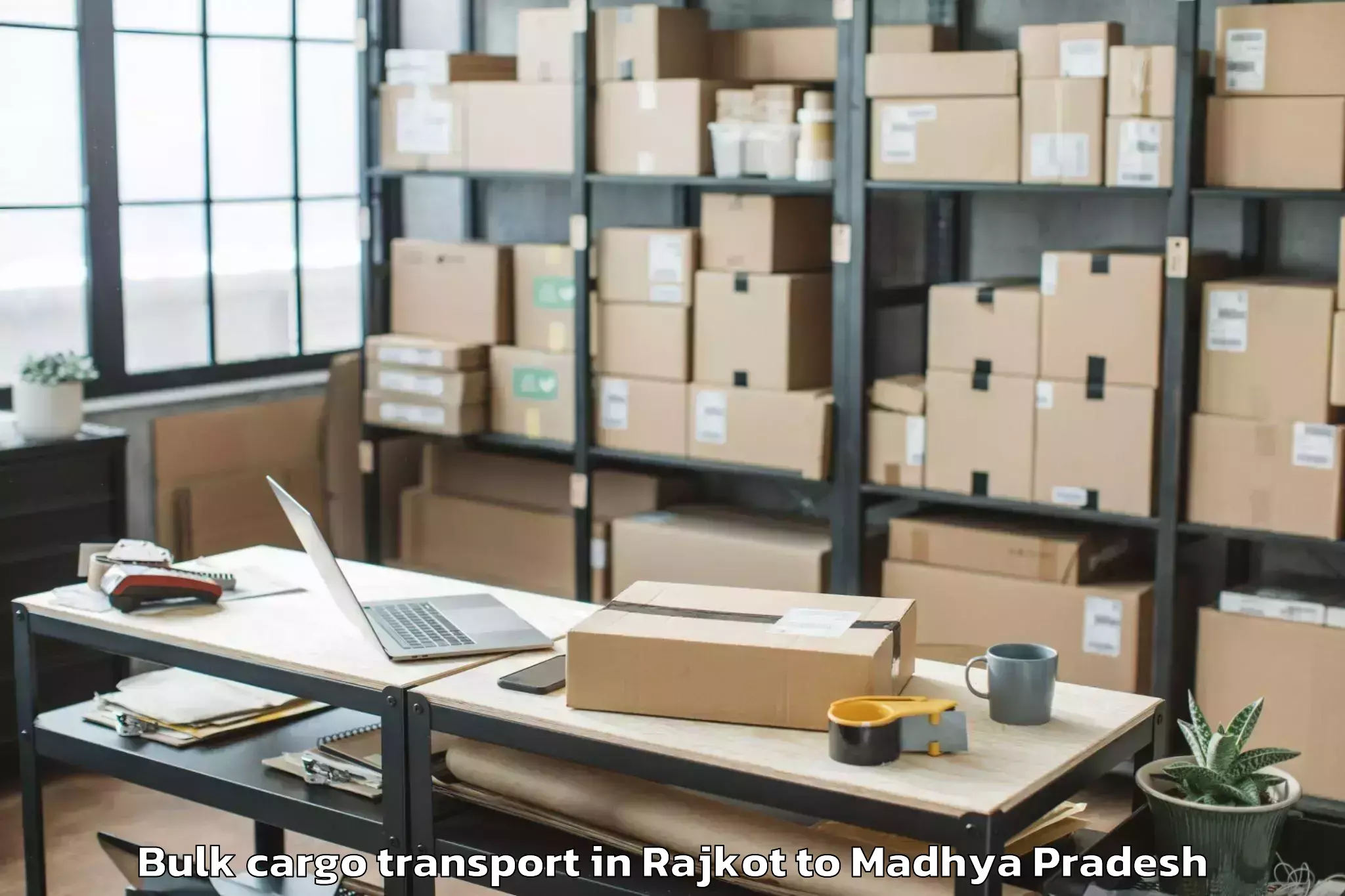 Professional Rajkot to Chanderi Bulk Cargo Transport